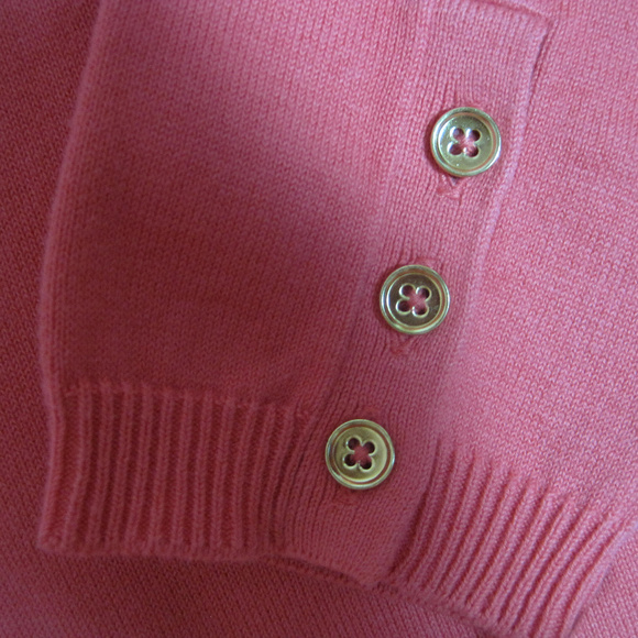TALBOTS CORAL PEACH ORANGE PINK SWEATER PS - Picture 5 of 6
